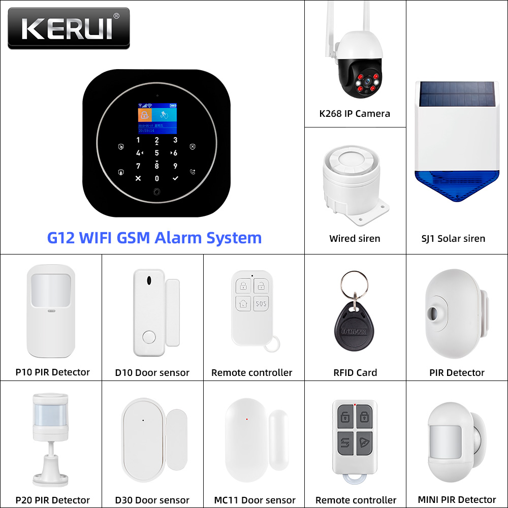 Home Automation Kit - KERUI G12 2G Wifi Nirkabel Sistem