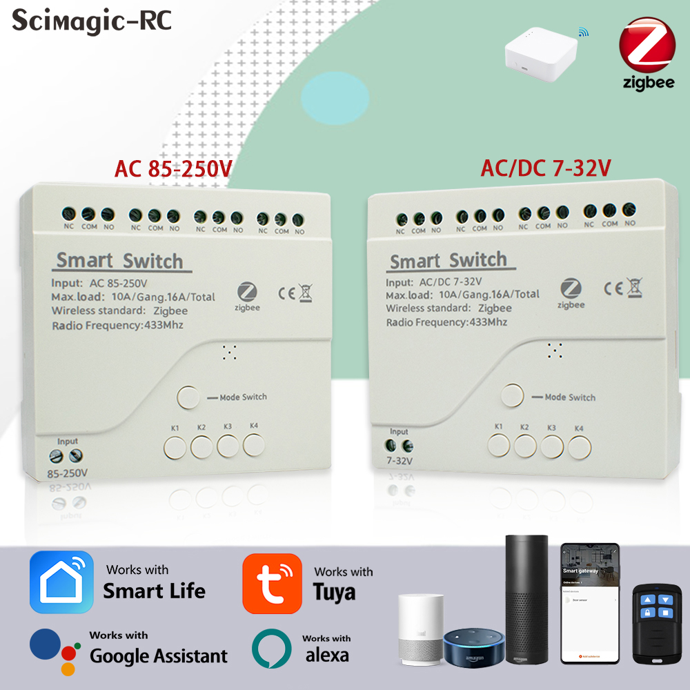 Smart Home Google Assistant - Modul Relay Rumah Pintar Zigbee Tuya