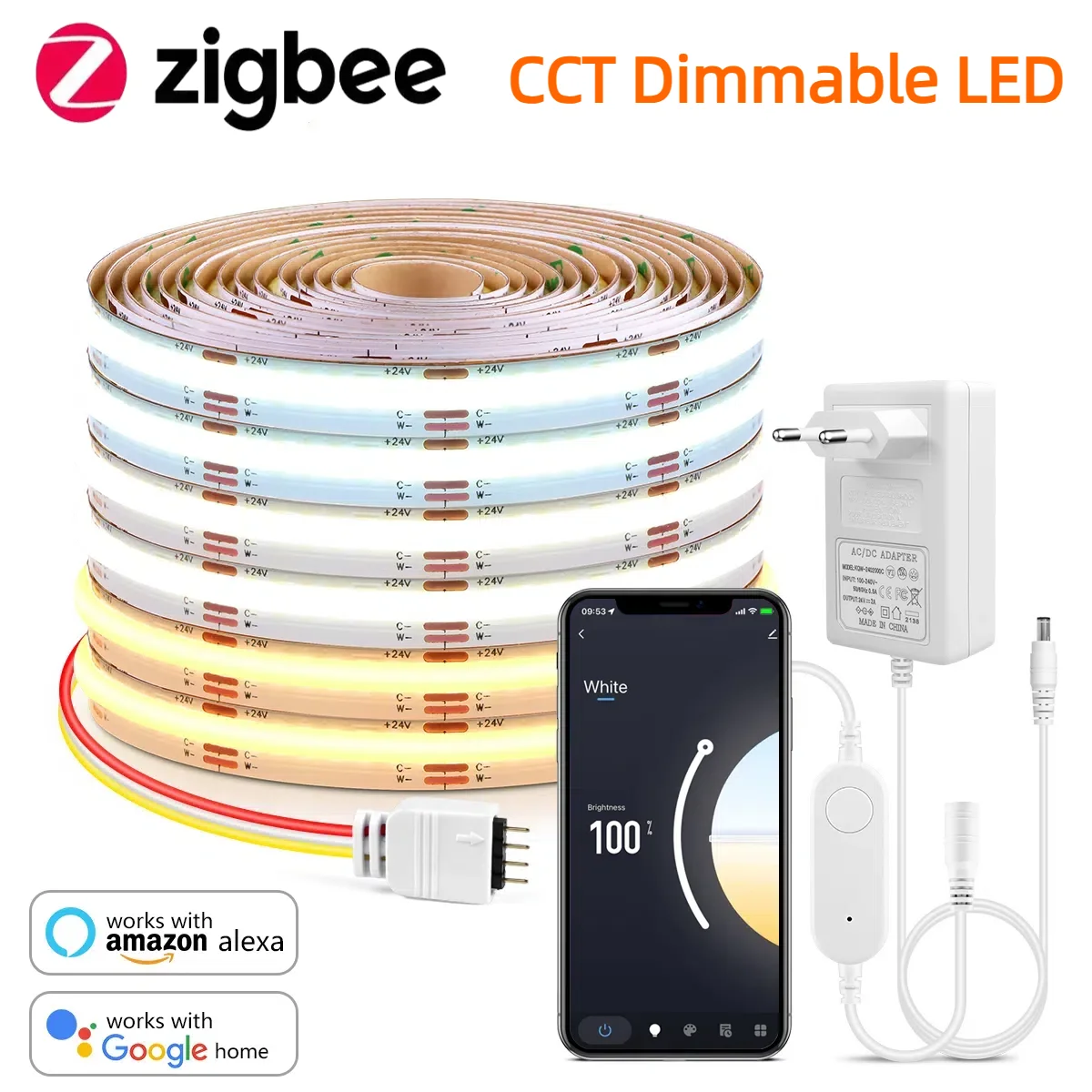 Smart Home For Windows - Zigbee 3.0 CCT 2700K-6500K Lampu Strip