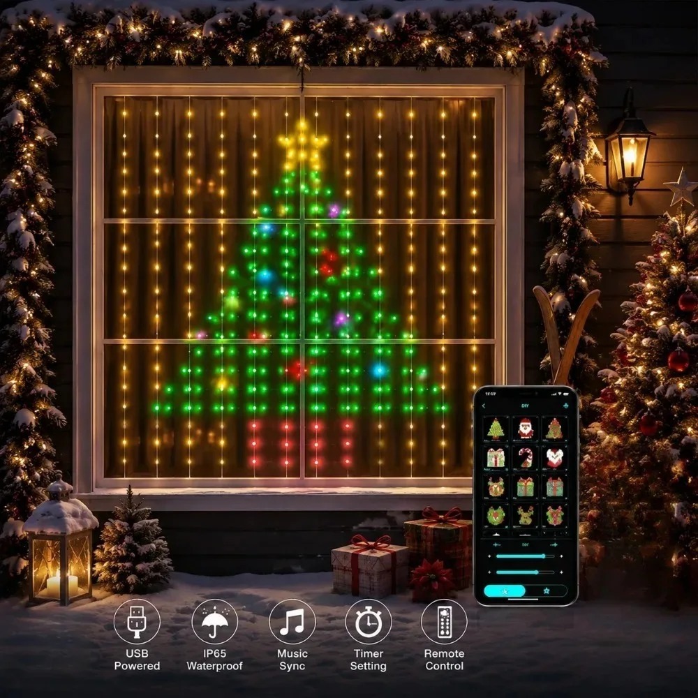 Smart Home Lighting Control - Lampu Tirai LED Pixel dengan Kontrol