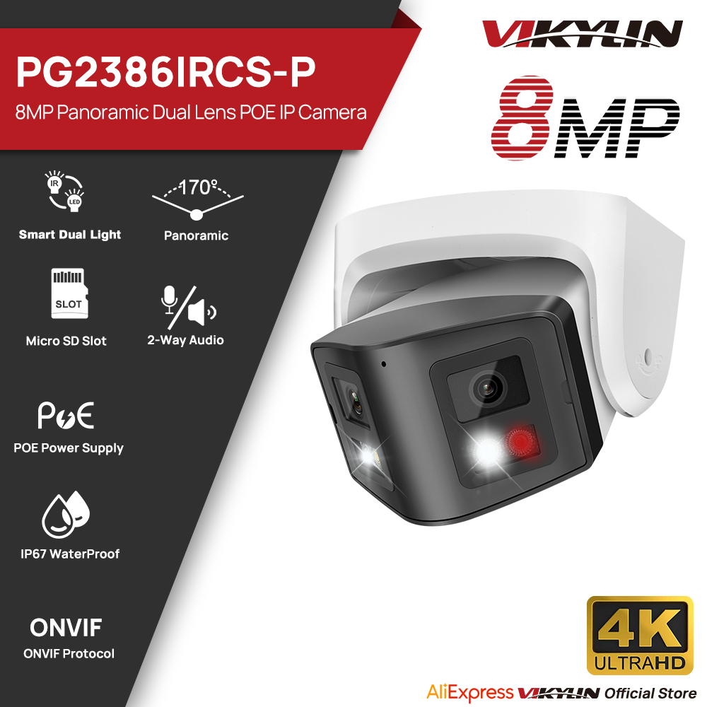 Smart Home Nas - Vikylin Kamera IP Pintar Panoramik 8MP