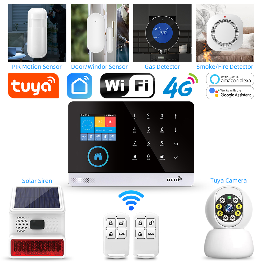 Home Automation Kit - Sistem Alarm Rumah Nirkabel Wifi 4G