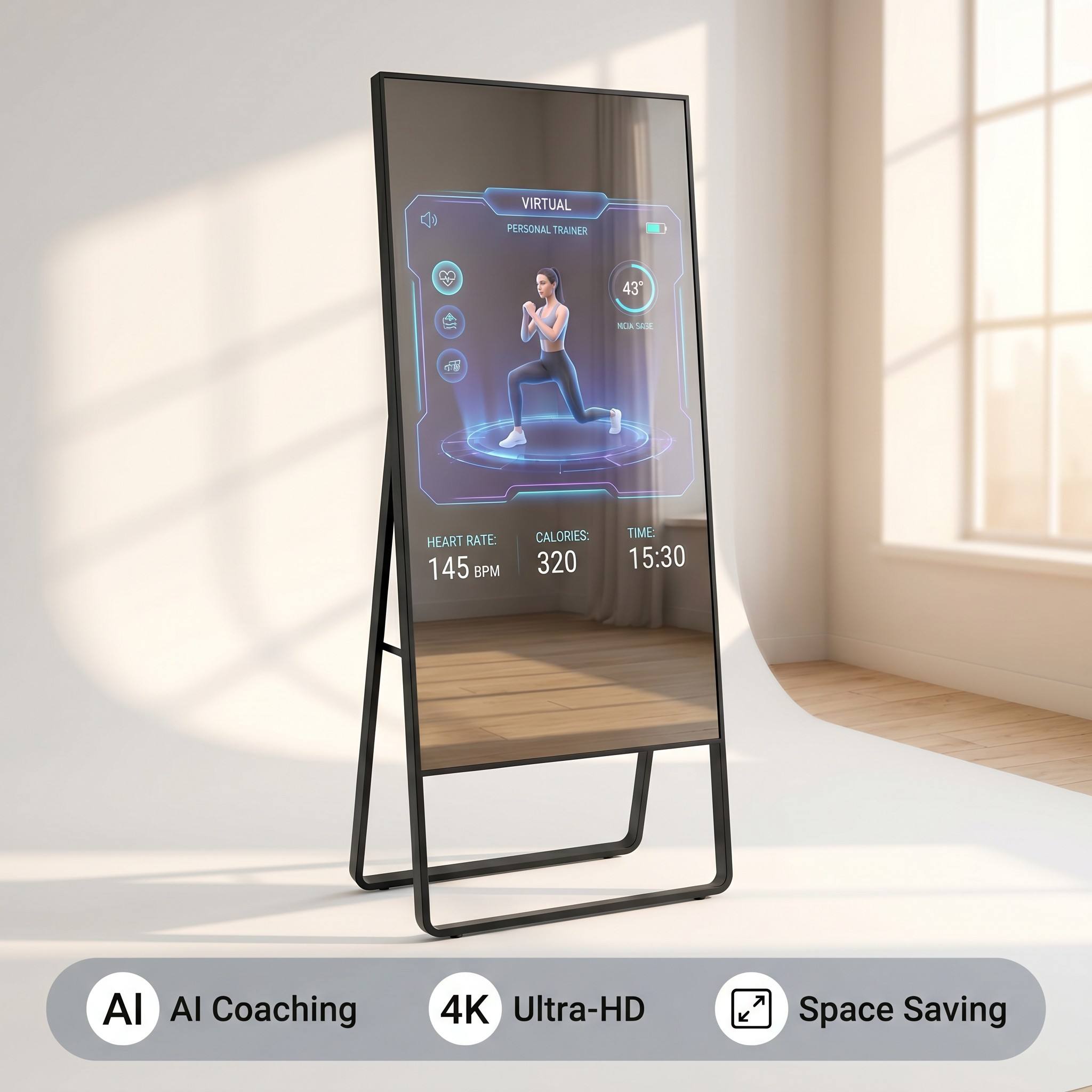 Smart Home Gym Mirror - Cermin Kebugaran Cerdas 43