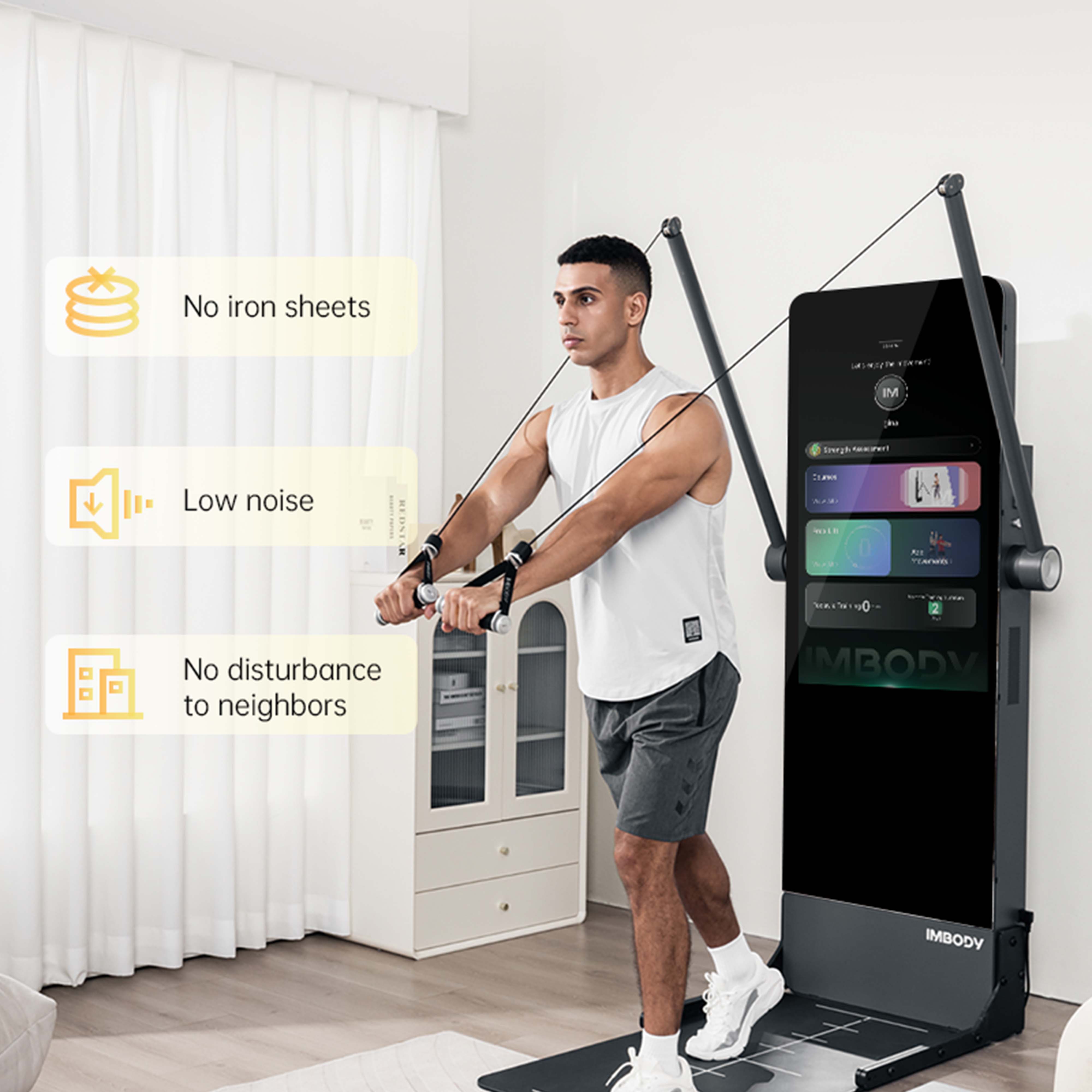Smart Home Gym Mirror - Cermin Gym Pintar, Cermin Kebugaran Gym