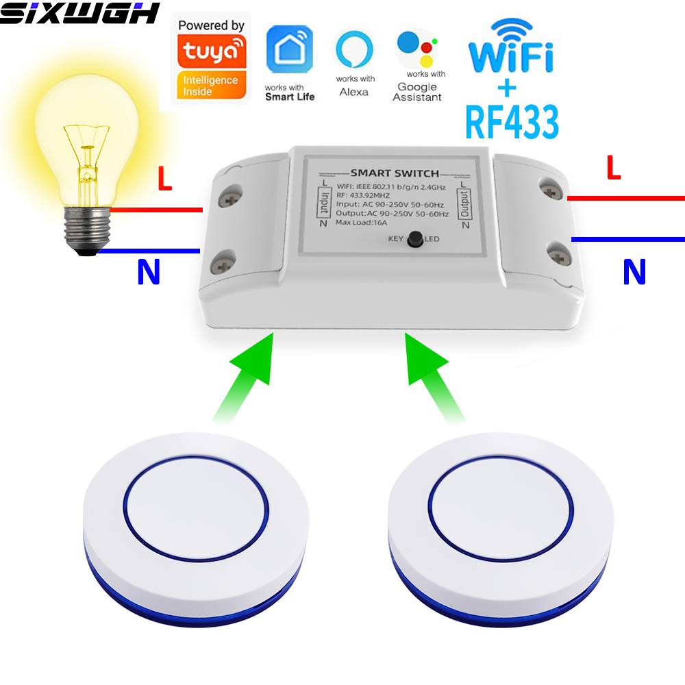 Smart Home Internet - 16A WiFi Tuya Smart Switch Sakelar