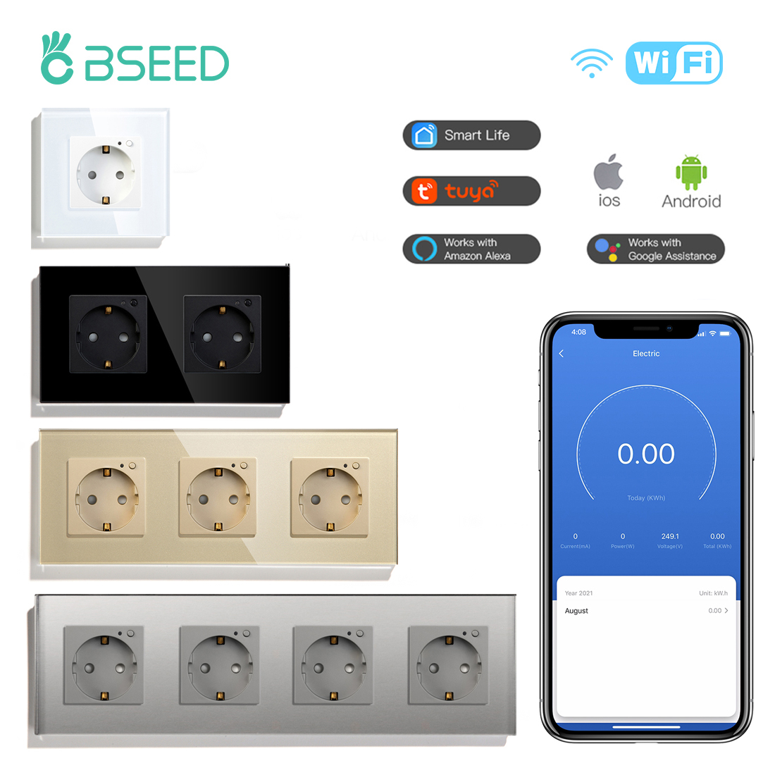 Smart Wall Socket - BSEED EU Steker Stop Kontak Pintar