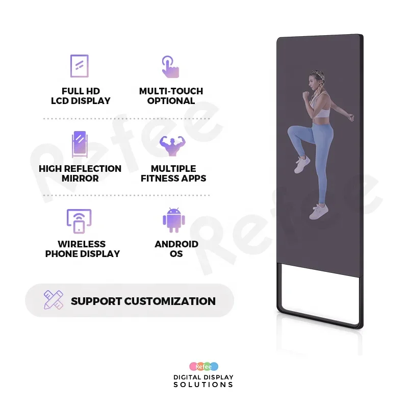 Cermin Layar Kaca Elektronik I - Smart Home Gym Mirror ulasan dan harga
