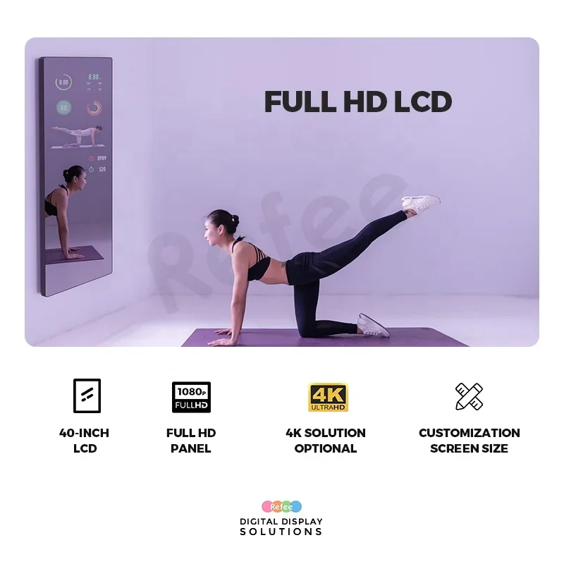 Cermin Layar Kaca Elektronik I - Smart Home Gym Mirror ulasan dan harga