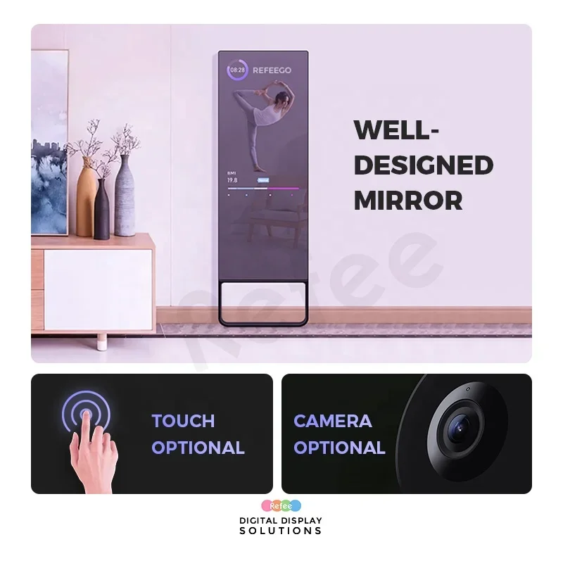 Cermin Layar Kaca Elektronik I - Smart Home Gym Mirror ulasan dan harga