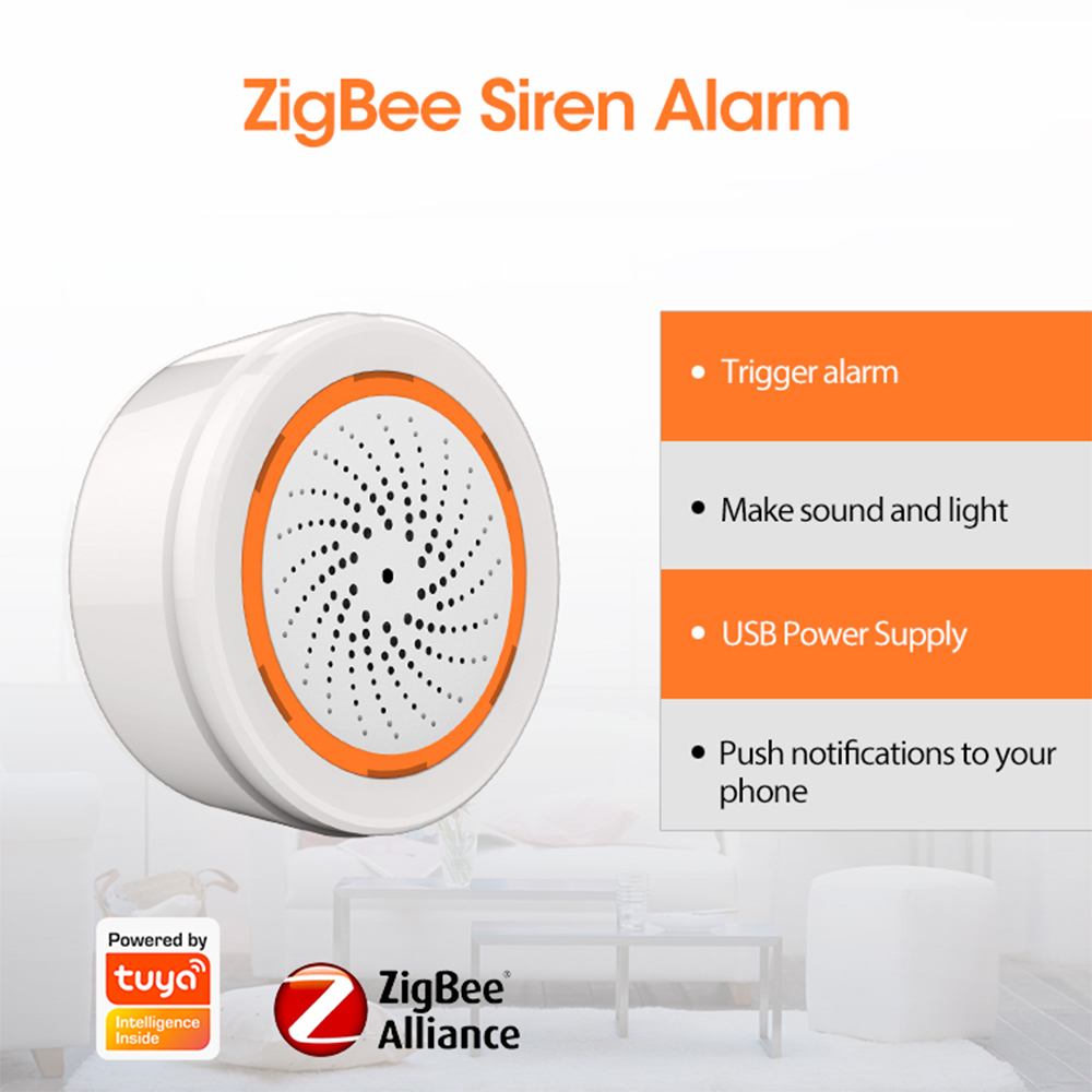 Alarm Sirene Pintar Tuya Zigbe - Smart Home Nas ulasan dan harga