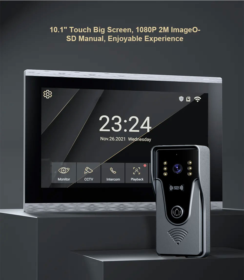 Tuya bel pintu nirkabel layar  - Smart Home Video Doorbell App ulasan dan harga