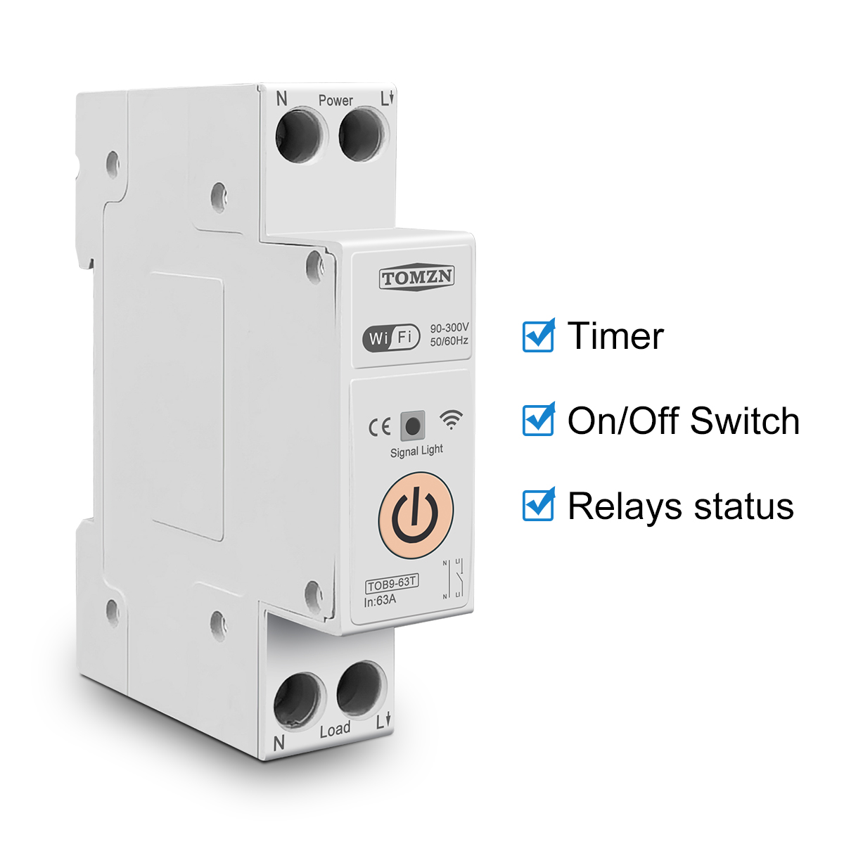 TOMZN TOB9-63M 63A 1P+N WIFI S - Tuya Smart Switch ulasan dan harga