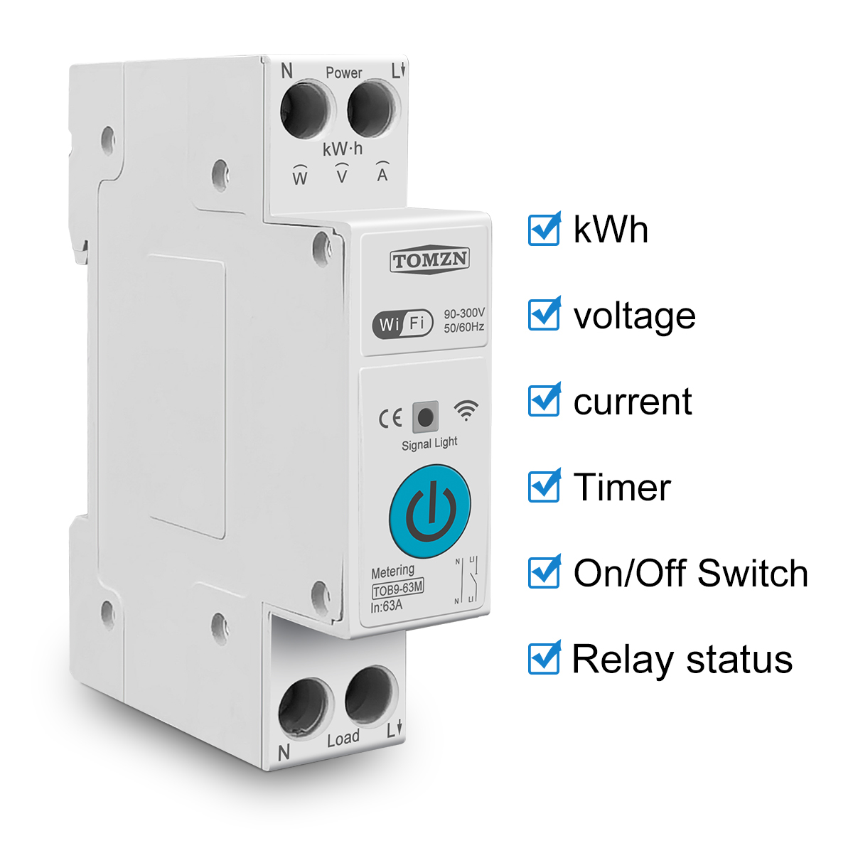 TOMZN TOB9-63M 63A 1P+N WIFI S - Tuya Smart Switch ulasan dan harga