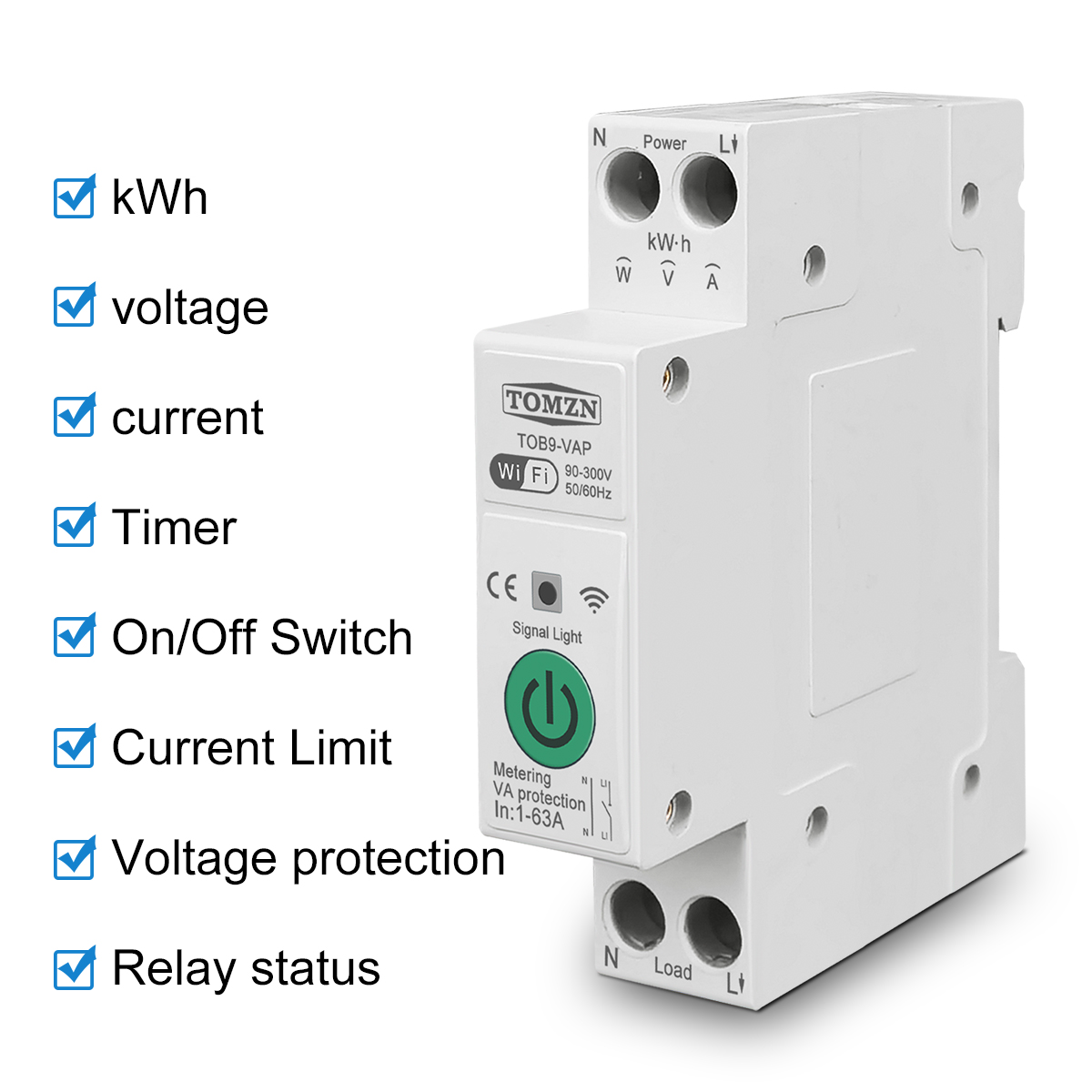 TOMZN TOB9-63M 63A 1P+N WIFI S - Tuya Smart Switch ulasan dan harga