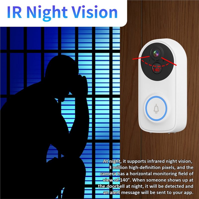 【CYBER MONDAY】Wifi IP 3MP Icse - Smart Home Video Doorbell App ulasan dan harga