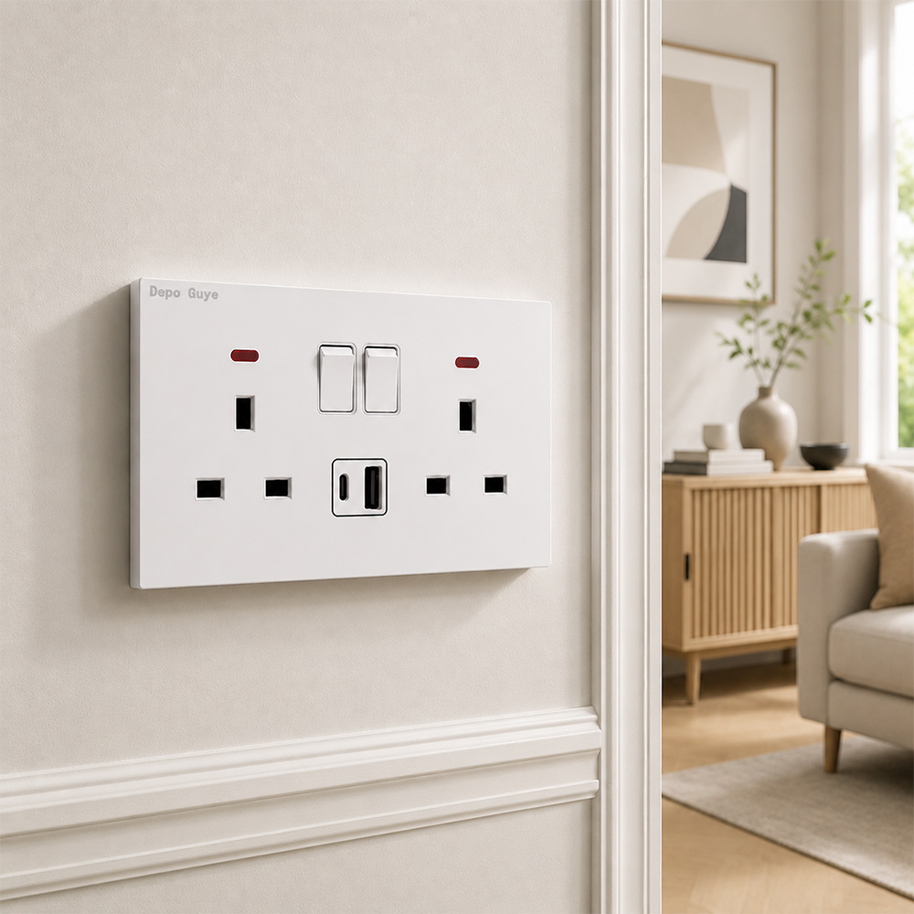 Soket Daya standar UK 13A colo - Smart Wall Socket ulasan dan harga