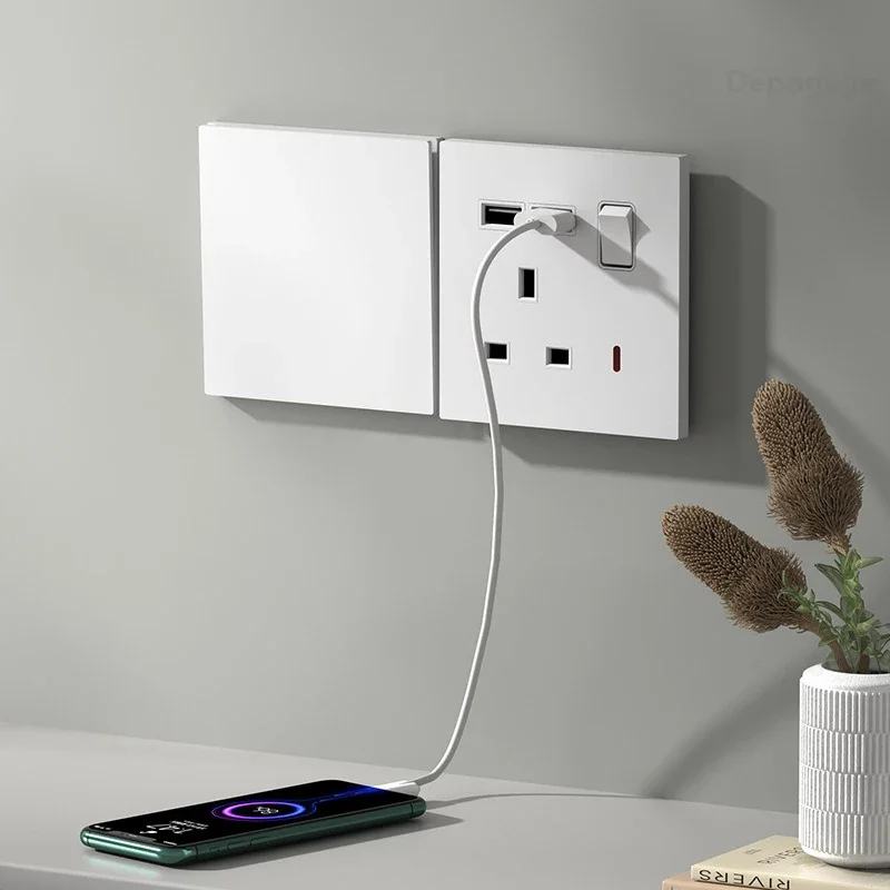 Soket Daya standar UK 13A colo - Smart Wall Socket ulasan dan harga