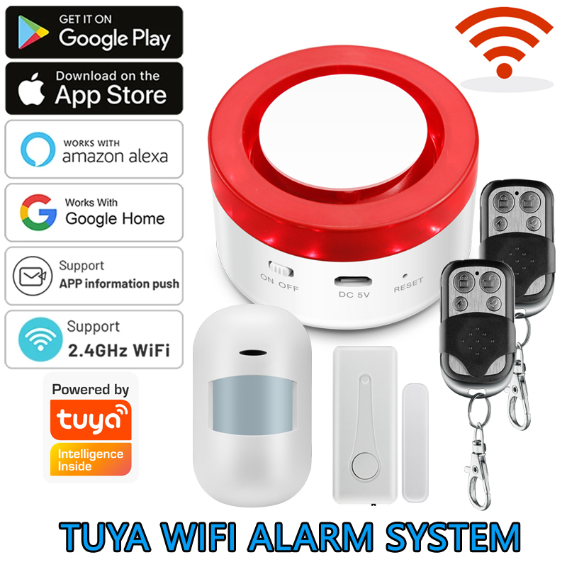 Alarm rumah WiFi Tuya sistem A - Smart Home Automation System ulasan dan harga