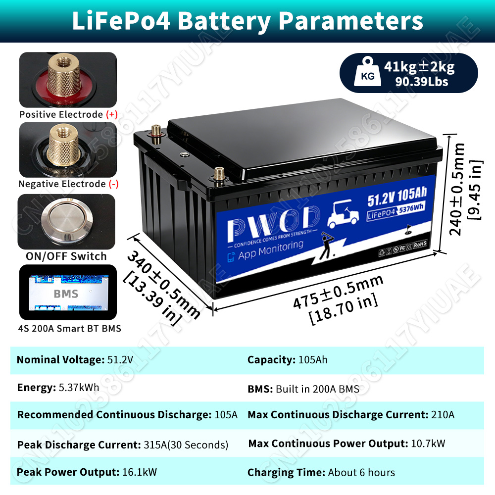 Paket Baterai Lifepo4 48V 105a - Smart Home Energy App ulasan dan harga