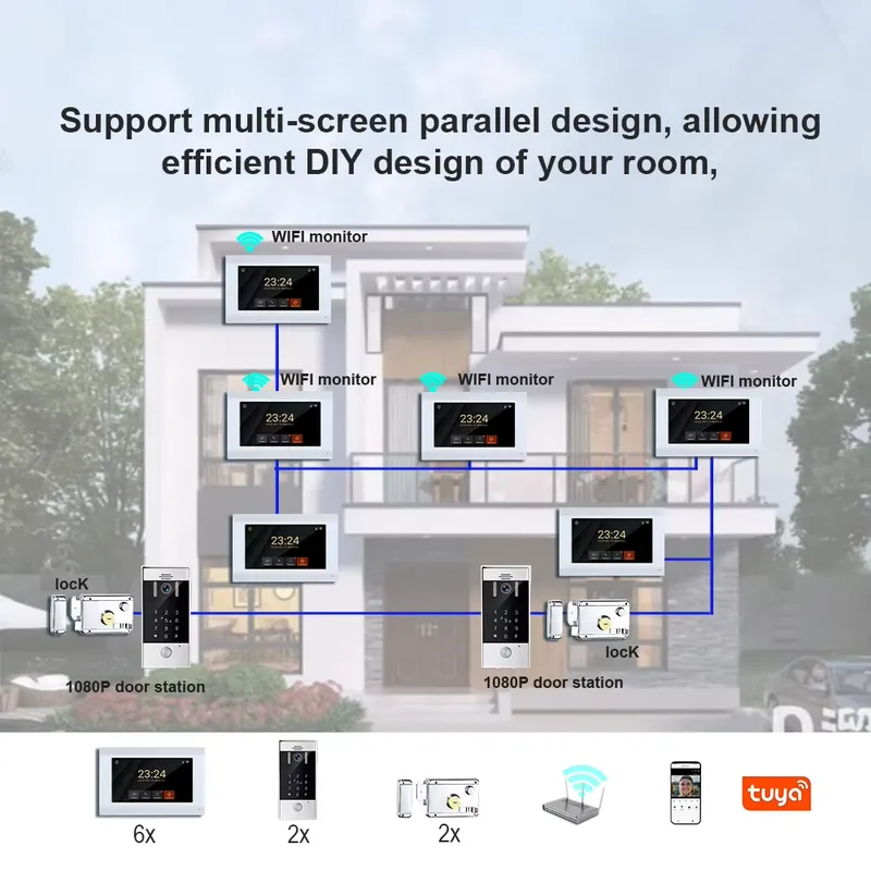 TYSH 2-wire IP Smart WiFi Vide - Smart Home Video Doorbell App ulasan dan harga