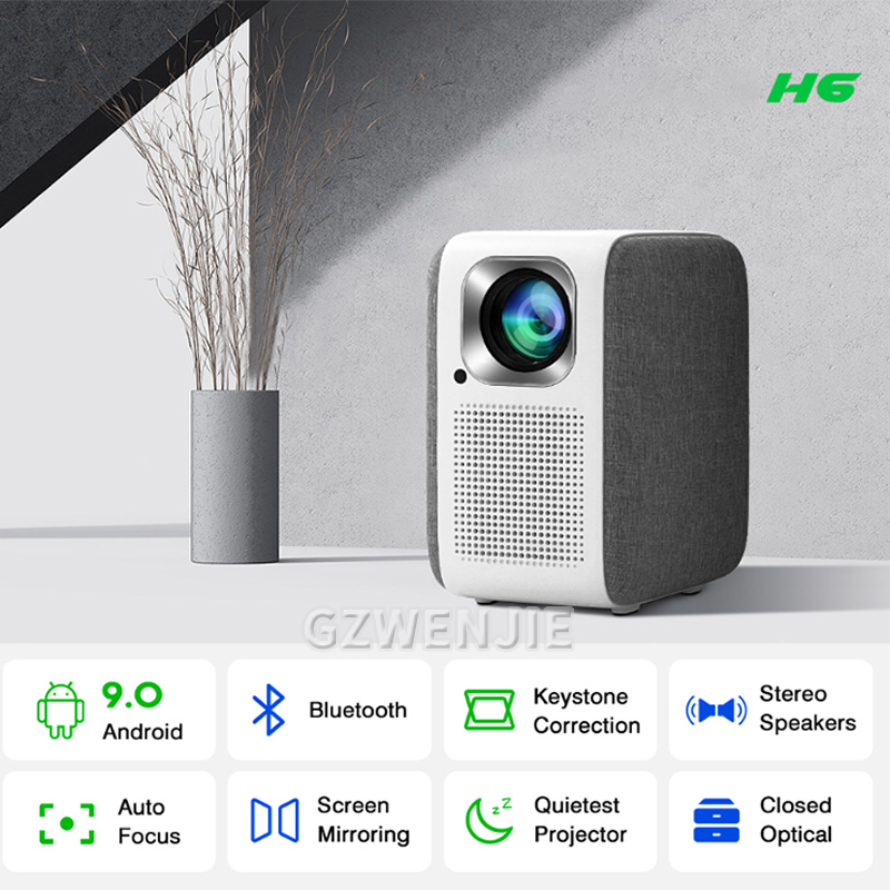 H6 Proyektor Mini LED 1080P Fu - Smart Home Video ulasan dan harga