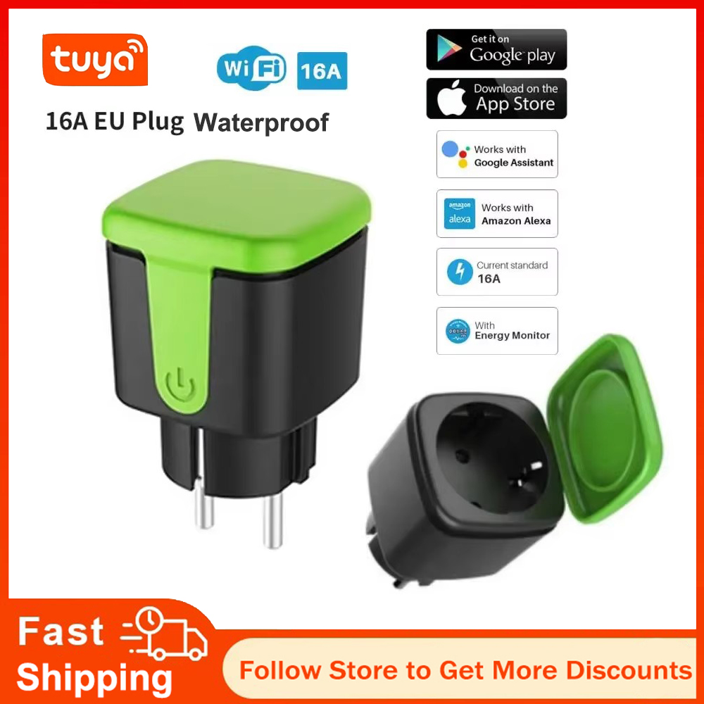 Tuya EU 16A WiFi Smart Waterpr - Smart Home Google Assistant ulasan dan harga