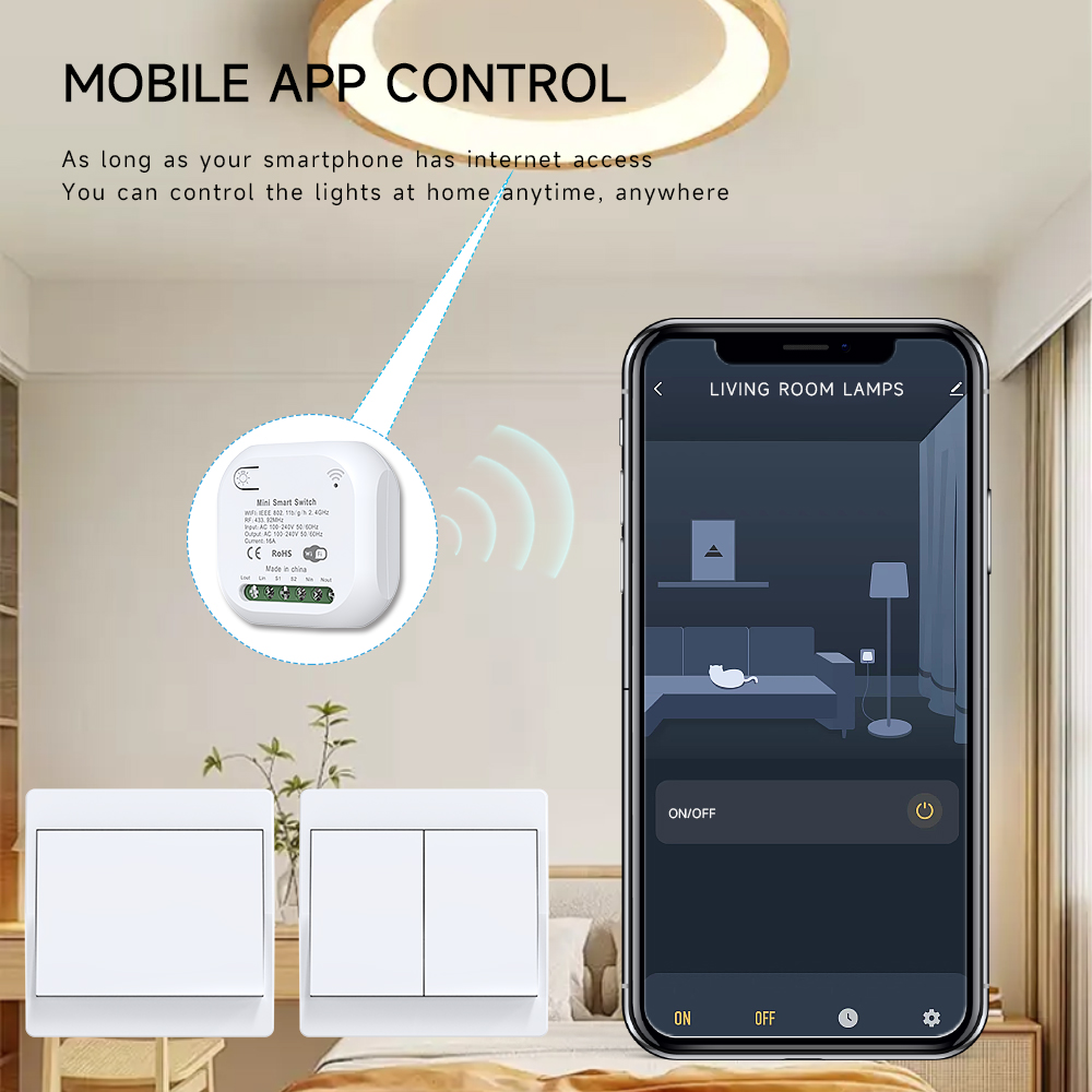 Tanpa Baterai 1/2Gang Energi K - Smart Home Energy App ulasan dan harga
