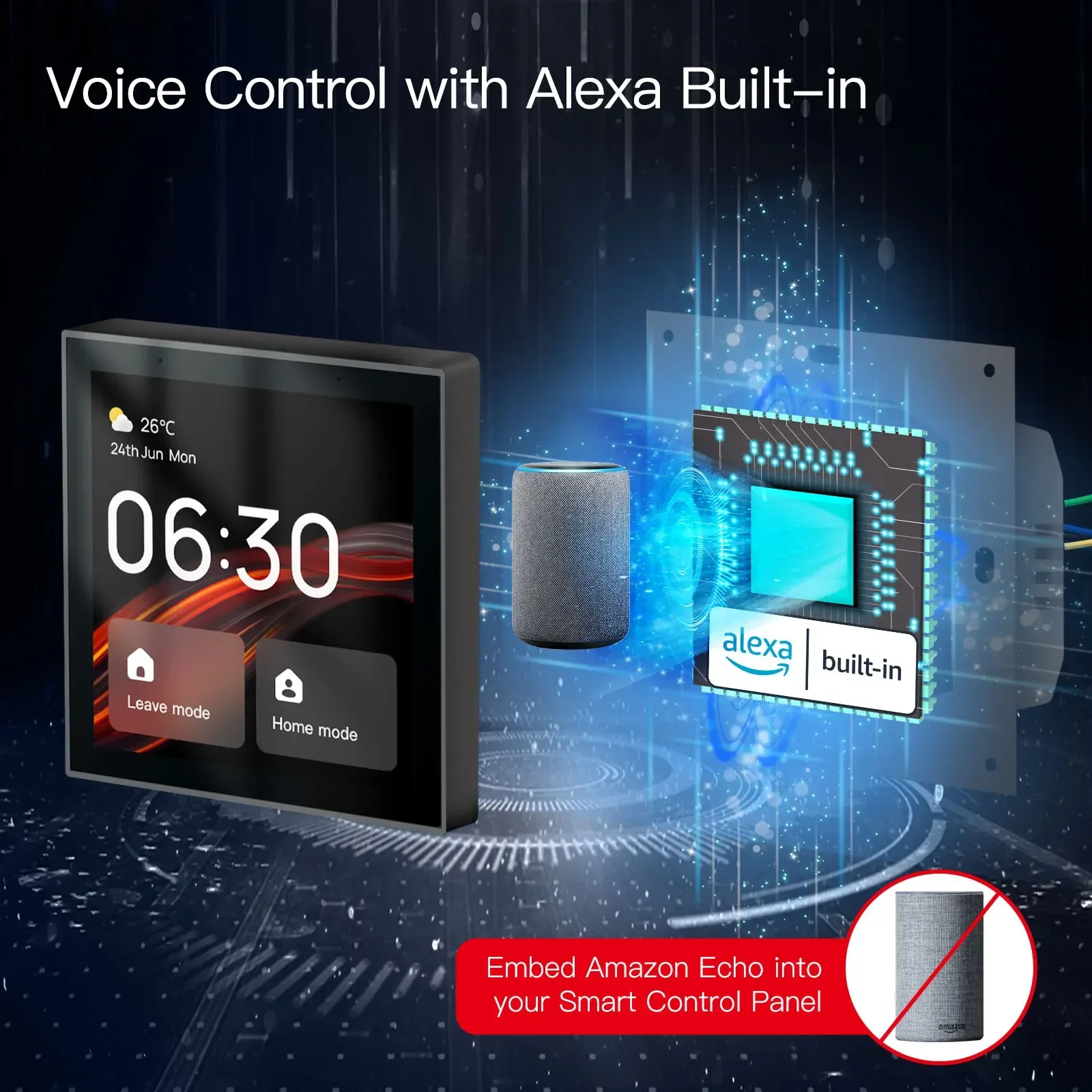 MOES Tuya Wifi Panel Kontrol L - Smart Home Zentrale Display ulasan dan harga