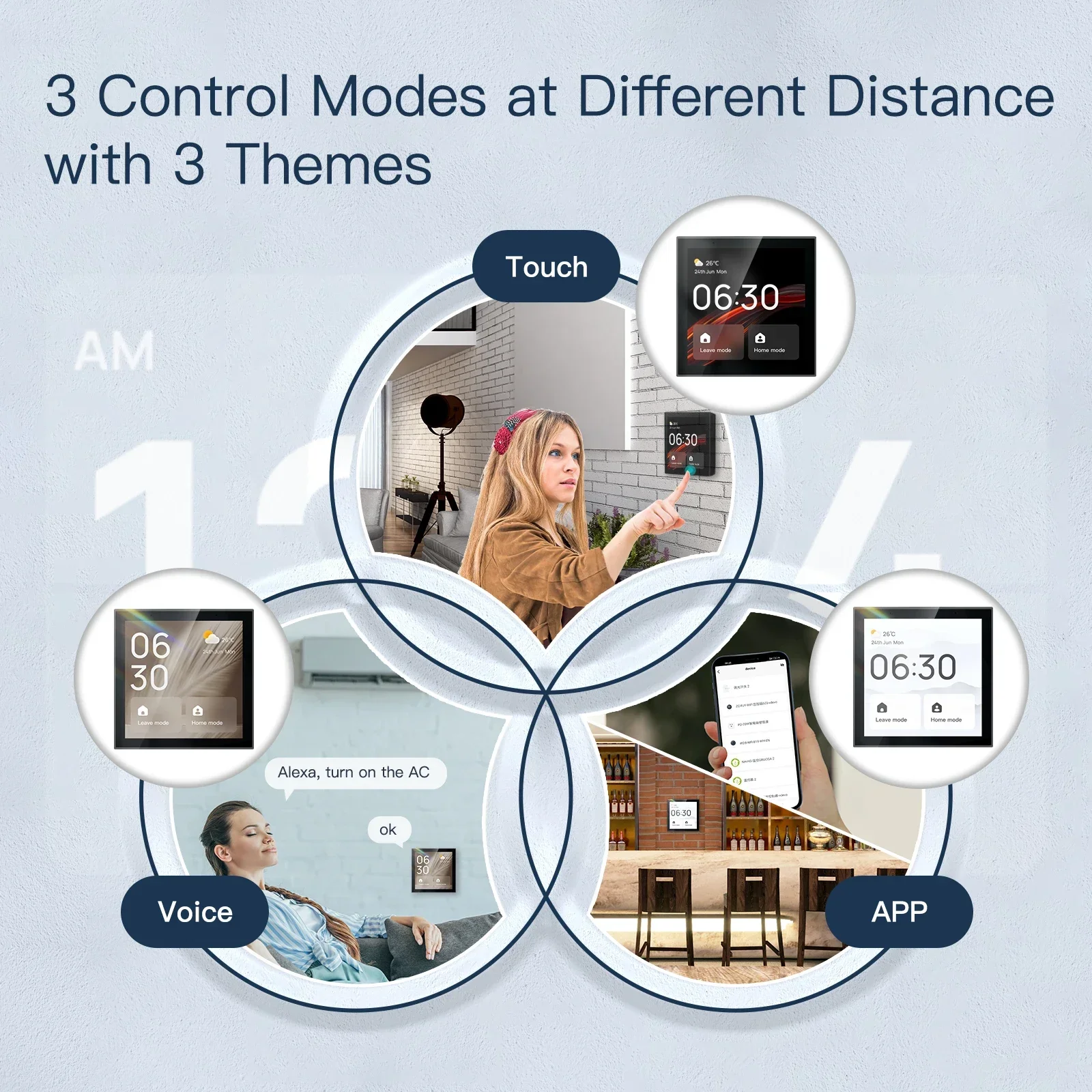 MOES Tuya Wifi Panel Kontrol L - Smart Home Zentrale Display ulasan dan harga
