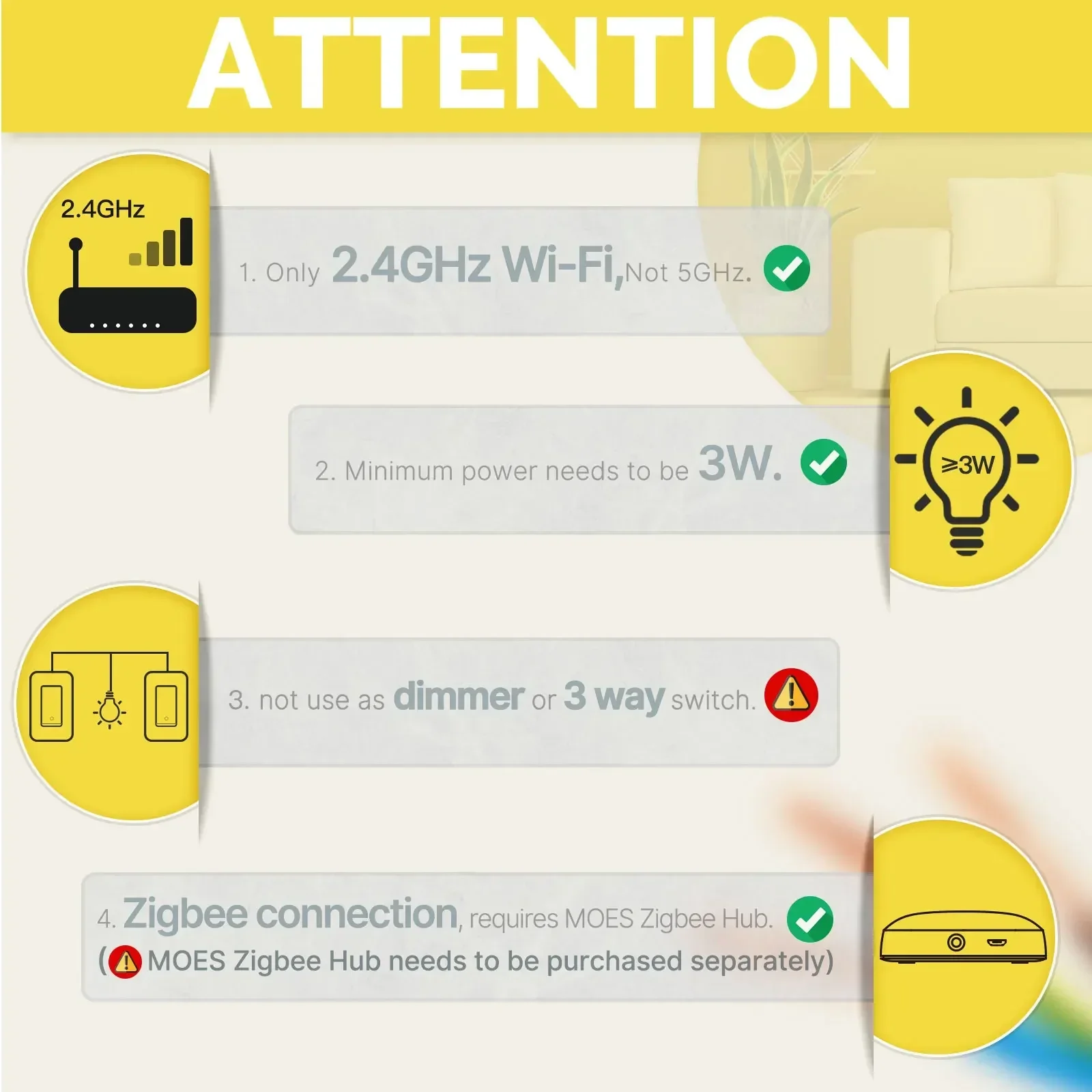 MOES Tuya ZigBee US Smart Ligh - Smart Home Google Assistant ulasan dan harga