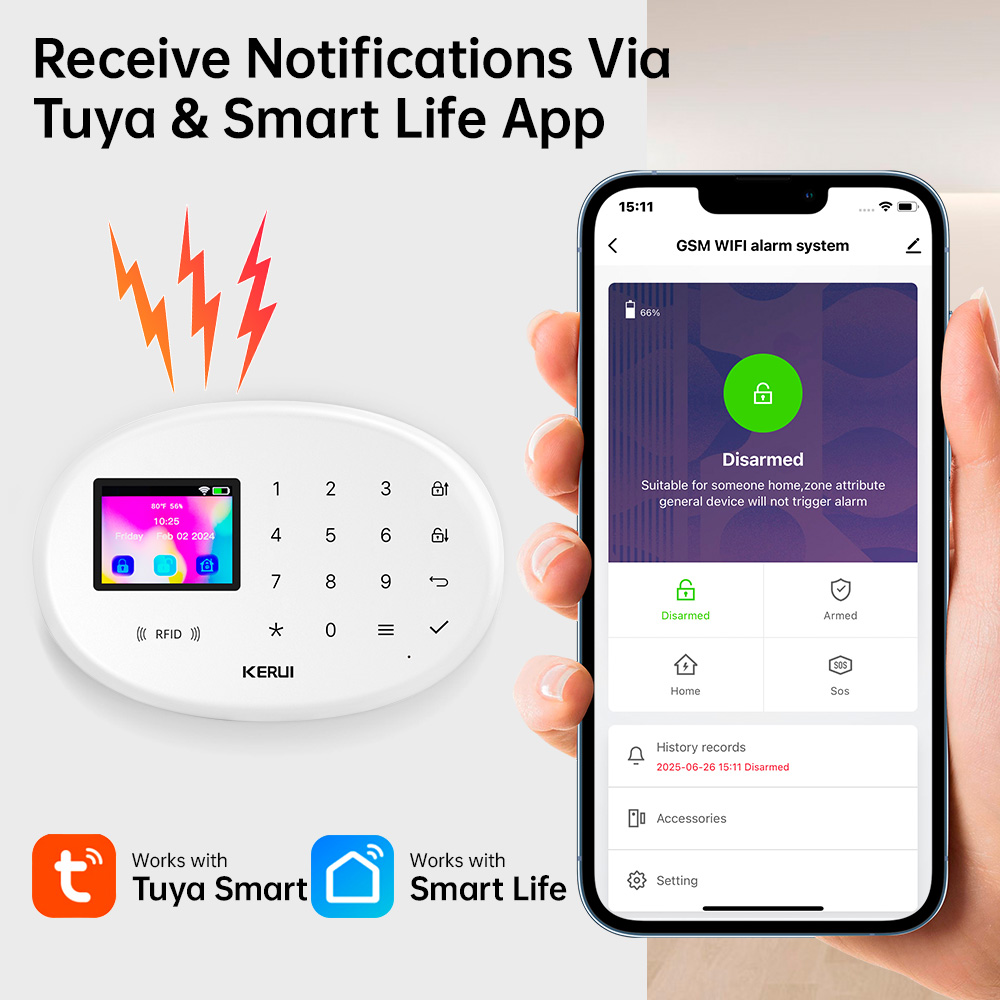 KERUI Tuya Kit Alarm Rumah Nir - Home Automation Kit ulasan dan harga