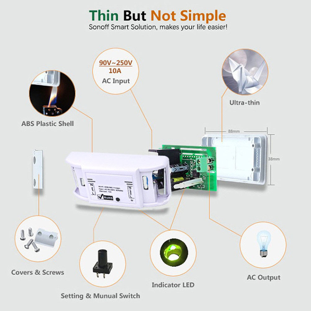 1 buah Sakelar Pintar WiFi, Ko - Smart Home Lighting Control ulasan dan harga