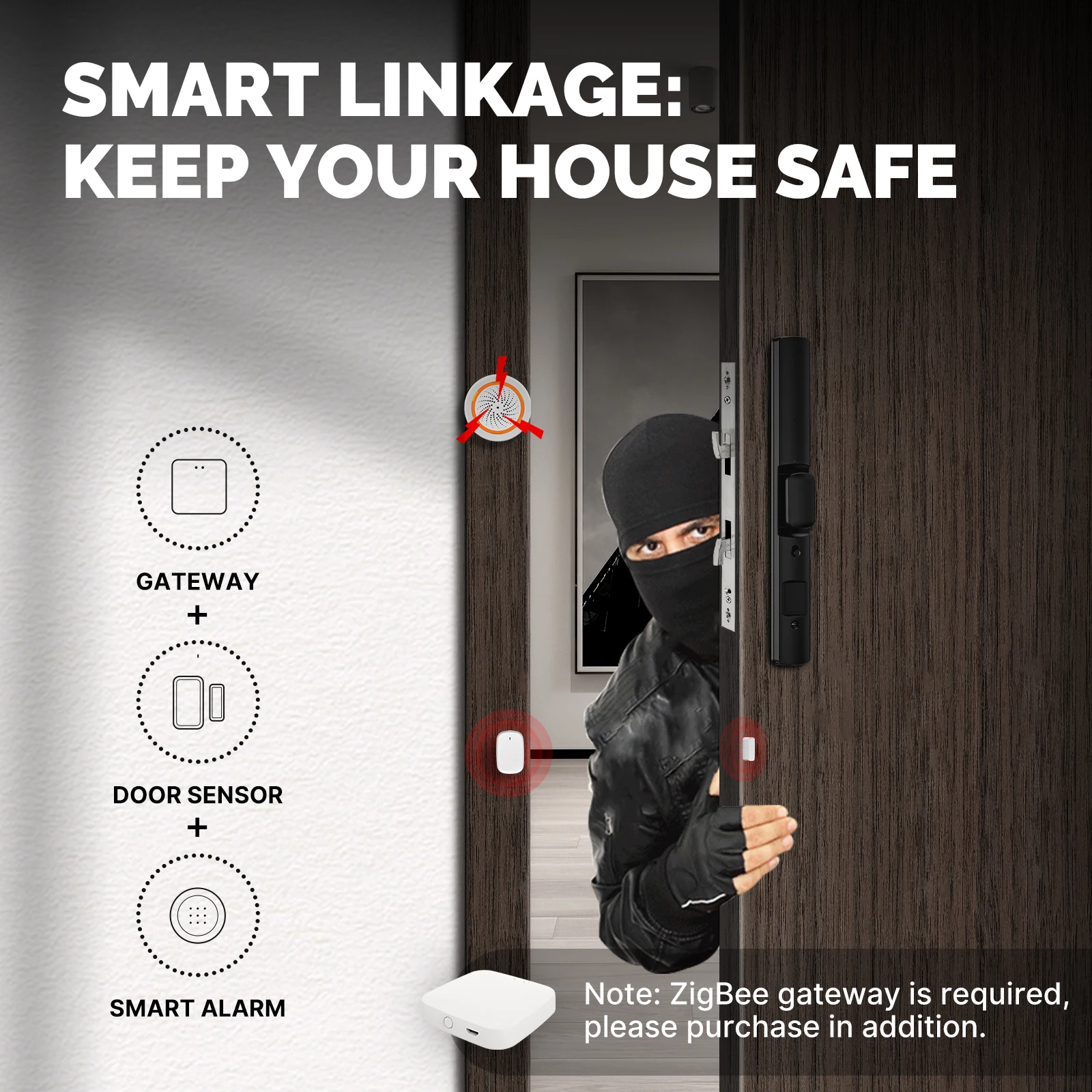 MOES Tuya ZigBee Detektor Sens - Smart Home Automation System ulasan dan harga